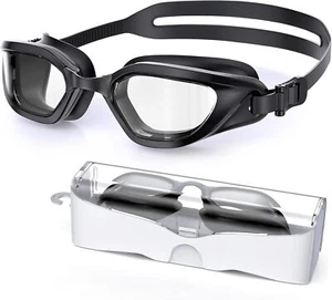 Adult Swimming Goggles Anti Fog Anti UV No Leakage Wide Vie - Picture 1 of 5