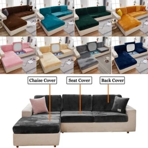Universal Couch Cushion Cover for L Shape Sectional Sofa Chaise Longue Slipcover - Picture 1 of 118