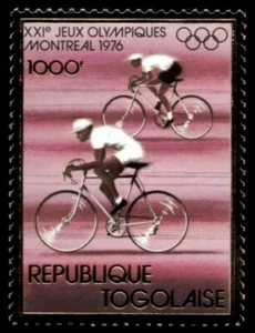 Togo 1976 - Olympics, Cycling, Gold Embossed - Individual - 923E - MNH - Picture 1 of 1