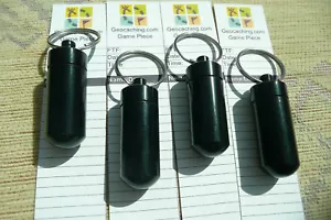 geocache containers, 4x black bison tubes with Toughprint log roll - Picture 1 of 3