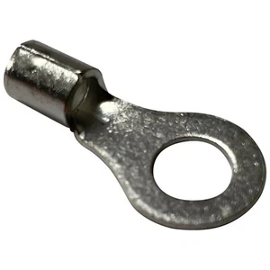 (100) Non-Insulated 8 Gauge AWG 5/16" Ring Terminal Uninsulated Wire Connector - Picture 1 of 6