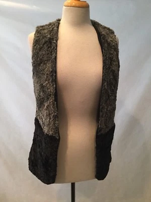 CHALECO OCHO SESENTA PIEL SINTÉTICA MARRÓN/NEGRO - TALLA PEQUEÑA Foto 1 de 4