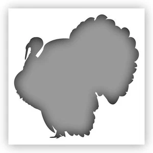 Turkey Thanksgiving Stencil - Choose a Size - Laser-Cut Reusable Plastic - Picture 1 of 2