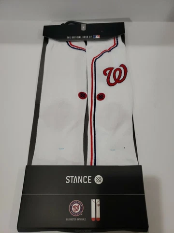 STANCE Washington Nationals MLB Home Jersey Men's Crew Socks  Medium Shoe 6-8.5 Cover