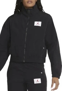 Air Jordan Jacket Women's Size Large L Black Woven Jordan 4 IV CV7799-011 NEW - Picture 1 of 13