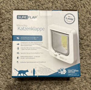 White SureFlap Microchip Activated Cat Door Flap, Model SUR001, Open Box