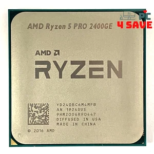 AMD Ryzen 5 Pro 2400GE CPU 3.20GHz 4-Core Socket AM4 Processor YD240BC6M4MFB 35W - Picture 1 of 2