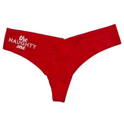 NUEVO CON ETIQUETAS AERIE Tanga Talla M-L-XL Rojo THE NAUGHTY ONE Foto 1 de 4