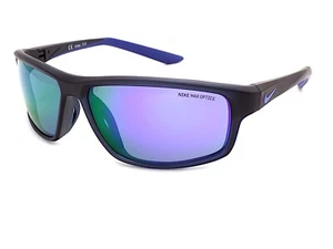 Nike Rabid 22 M Sunglasses Matte Obsidian with Violet Mirror Lenses DV2153 451 - Picture 1 of 4
