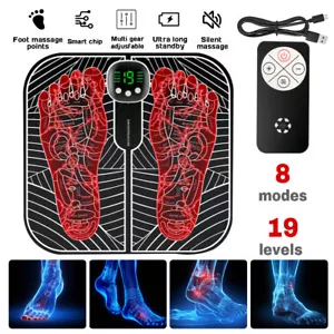 EMS Foot Massager Neuropathy Feet for Circulation Pain Relief Remote 19 Levels - Picture 1 of 15