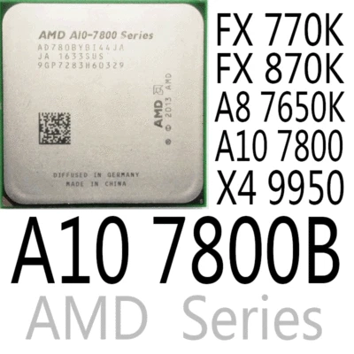 AMD Series FX-770K FX-870K A8-7650K A10-7800 A10-7800B X4-9950 AMD CPU Processor - Image 1 of 3