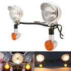 For Harley Motorcycle Passing Turn Signal Lamp Driving Fog Spot Light Bar Kit
