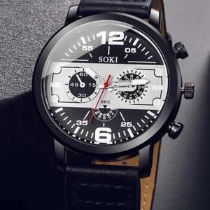 Orologio da Polso UOMO, Elegante Orologio da Polso UOMO, Orologio Nero  - Imagen 1 de 5