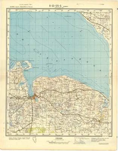 Mapa topográfico militar soviético ruso - LEMVIG (Dinamarca), 1:50 000, ed. 1961 - Imagen 1 de 4