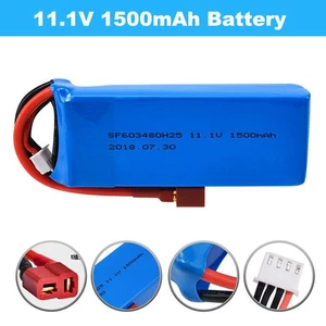 1500mAh 11.1V 25C 3S mit T-Stecker LiPO-Batterie für WLtoys V950 RC Hubschrauber - Picture 1 of 9