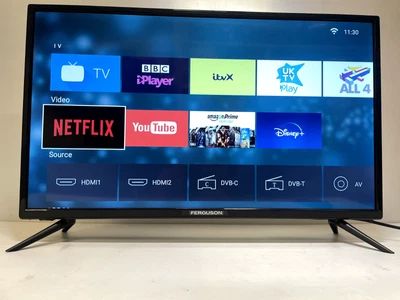 Ferguson 32 inch black  SMART LED  tv good condition Netflix, prime, youtube - Image 1 of 4