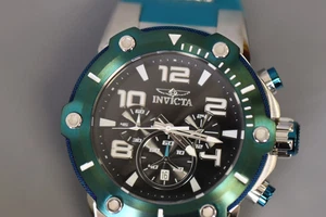 INVICTA Speedway Men 51.5mm Stainless Steel Silver Black dial VD53 Quartz M40897 - Picture 1 of 7