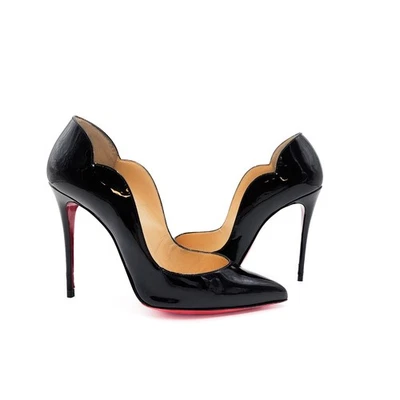 Christian Louboutin Hot Chick 100 Black Patent Leather Pumps EU 37 - Image 1 of 4
