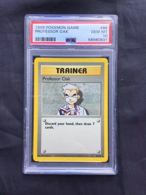 Pokemon Cards: Base Set Uncommon: Professor Oak 88/102 PSA 10 - Image 1 of 4