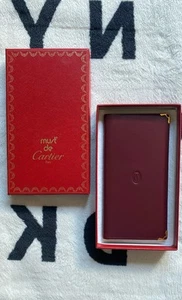 Cartera Larga Cartier - Cuero Borgoña - Con Caja - Imagen 1 de 6