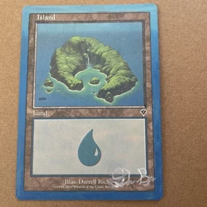 MTG Hand Painted Altered Art Island Land Magic The Gathering - Picture 1 of 2