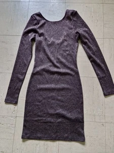 Elegantes Kleid Gr.32/ XXS schwarz-lila Glitzer - Bild 1 von 6