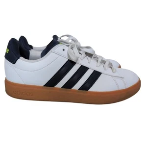 Adidas VL Court 2.0 Sneakers Men 9.5 White Navy Gum Sole Skate Casual ID1469 - Picture 1 of 7