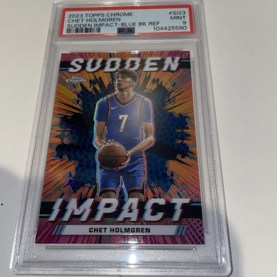 2023-24 Topps Chrome - Sudden Impact Chet Holmgren #SI-23 Blue Refractor - Image 1 of 3