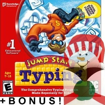 JumpStart Typing Edutainment PC Software + Snowman Gift Box Mailer Bundle New - Image 1 of 4