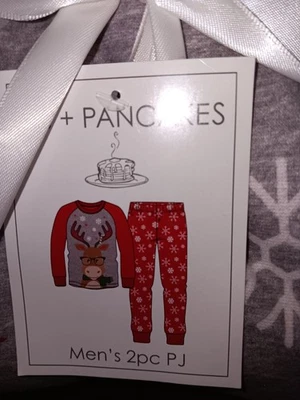 Men's Deer Pajama Set Xl PJ'S And PANCAKES BRAND NWT - Image 1 of 3
