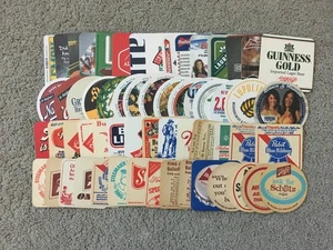 60 Beer Coasters Narragansett Heineken Sam Adams Guiness Ballantine Coors B573 - Picture 1 of 11