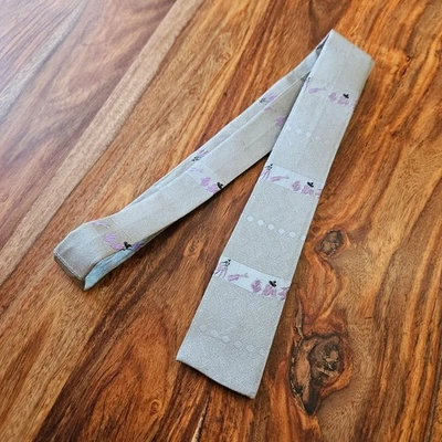 Corbata de cuello vintage Brooks Clothiers años 50 60 delgada con extremo cuadrado plateada mexicana Foto 1 de 4