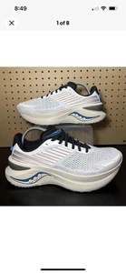 NEW Saucony Endorphin Shift 3 White Mens Running Sneakers Shoes Size 9.5 - Picture 1 of 7