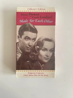 Jimmy Stewart starring in Carole Lombard Made For Each Other VHS Foto 1 de 3