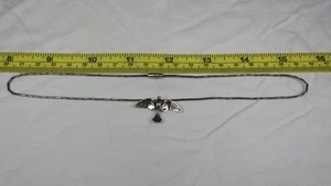Collar Vintage Plata Esterlina 925 Heishi Líquido Zuni Pájaro Fetiche 16" - Imagen 1 de 7