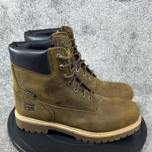 Timberland Pro Boots Mens Size 14 M Soft Toe Direct Attach Work Brown Leather - Picture 1 of 9