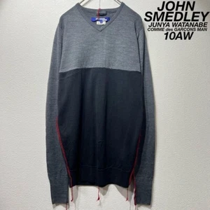 JUNYA WATANABE COMME des GARCONS x JOHN SMEDLEY elbow patch wool knit sweater - Picture 1 of 10