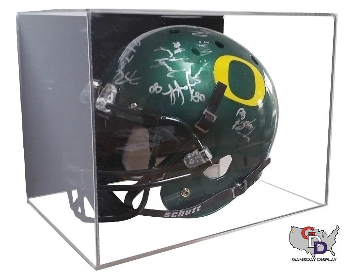 ACRYLIC WALL MOUNT FULL SIZE NFL NCAA FOOTBALL HELMET DISPLAY CASE UV HOLDER C - Image 1 of 4
