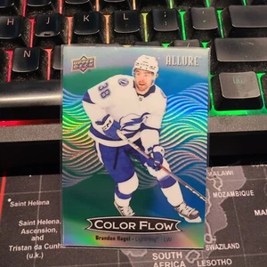 2024-25 Upper Deck Allure - Color Flow Brandon Hagel #CFL-11 Green Blue - Picture 1 of 2