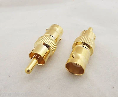 10pcs BNC Female Jack To RCA Male Plug Center CCTV F/M TV RF Adapter Connector - Image 1 of 4