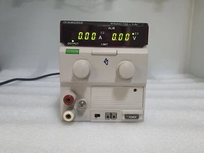 Kikusui PMC-18-1A, 18V, 1A Compact Low-Noise Linear DC Power Supply (CV/CC) - Image 1 of 4
