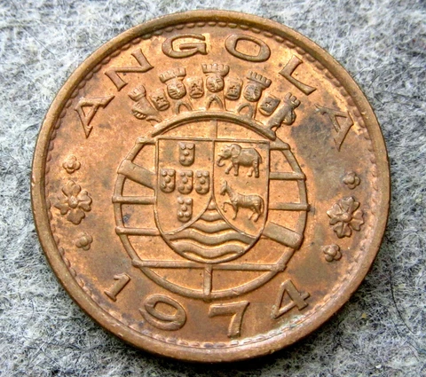 ANGOLA PORTUGUESE COLONIAL 1974 1 ESCUDO UNC Cover