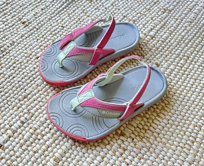 Columbia Pink Omni Grip Techlite Flip Flop Sandals Girls Size 10 ~ Toddler - Image 1 of 4