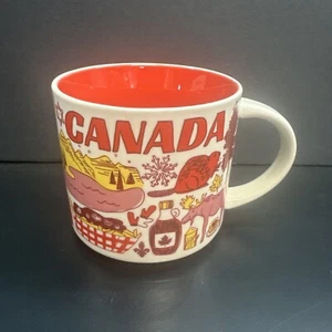 Starbucks Canada Been There Coffee Mug 2018 Moose Maple Leaf Syrup Hockey - Picture 1 of 6