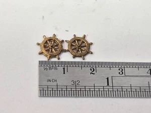 Accesorios Modelo Barco Piezas Dos 8 Radios 10mm Latón Color Metal Rueda de Barco - Imagen 1 de 1