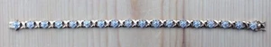54 OF 1MM(.27ct) GENUNIE DIAMOND VERMEIL BRACELET 8" - Picture 1 of 8