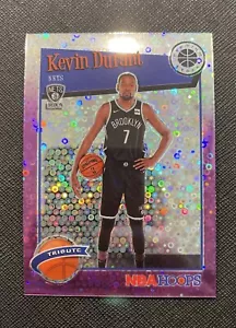 2019-20 Panini NBA Hoops Premium Stock Purple Disco Prizm Tribute KEVIN DURANT - Picture 1 of 2