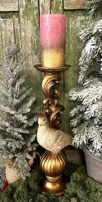 Classy Golden Candle Holder Lights Dove Crown GOODWILL 42,5cm New 1,4kg - Image 1 of 4