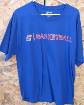 CAMISA AZUL UNIVERSIDAD DE KANSAS JAYHAWKS KU BALONCESTO MANGA CORTA GRANDE L Foto 1 de 4