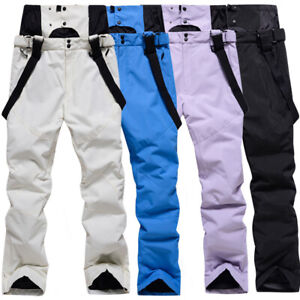 Snow Pants Snow Bib Overalls Ski Pants Waterproof Bibs Snow Fleece Lined Pants